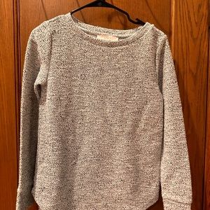 grey knit loft sweater